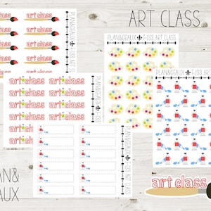 Art Class Planner Stickers, Art Lessons Planner Stickers, Painting Planner Sticker, Art Planner Stickers, Bullet Journal, FUN-133