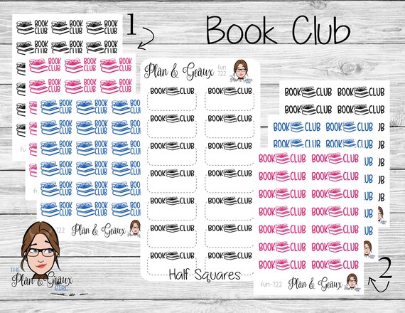 Book Club Planner Stickers Reading Planner Stickers Book | Etsy