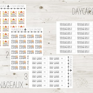 Daycare Planner Stickers, Childcare Stickers, Babysitter Stickers, Happy Planner Stickers, Bullet Journal, Bujo Stickers, FUN-504
