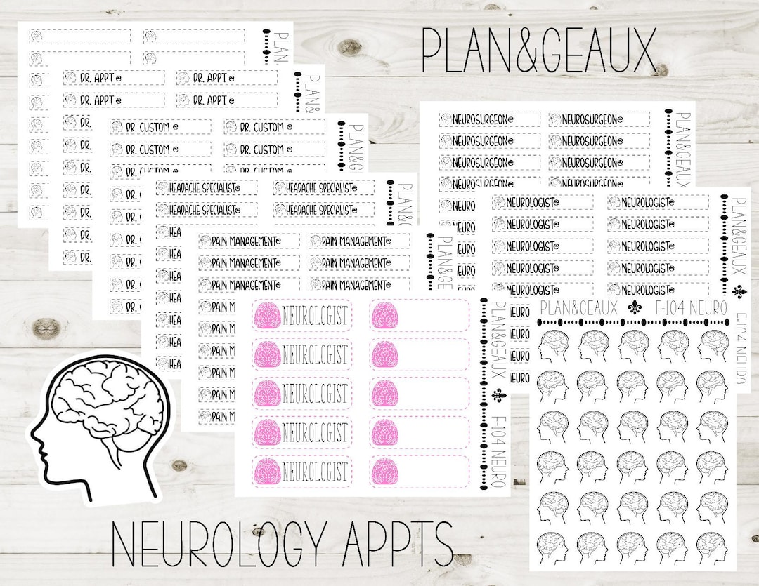 Neurology Sticker Neurology Planner Stickers, Headache Stickers, Neurosurgeon, MINI ...