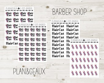 Barber Shop Planner Stickers, Hair Cut Planner Sticker, Hair Appt Stickers, FUN-335