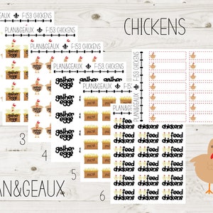 Chickens Planner Stickers, Gather Eggs Planner Sticker, Farm Stickers, Happy Planner Sticker, Bullet Journal, Planner Stickers, F-153