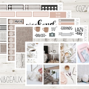 Cozy Nights Winter Day Weekly Kit Planner Stickers, Cozy Sweater Weekly Stickers, Week Stickers, Erin Condren Bullet Journal, ECV-WK 032