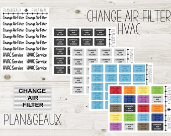 Change Air Filter Planner Stickers, HVAC, Home Maintenance, Planner Stickers, Erin Condren, FUN-067