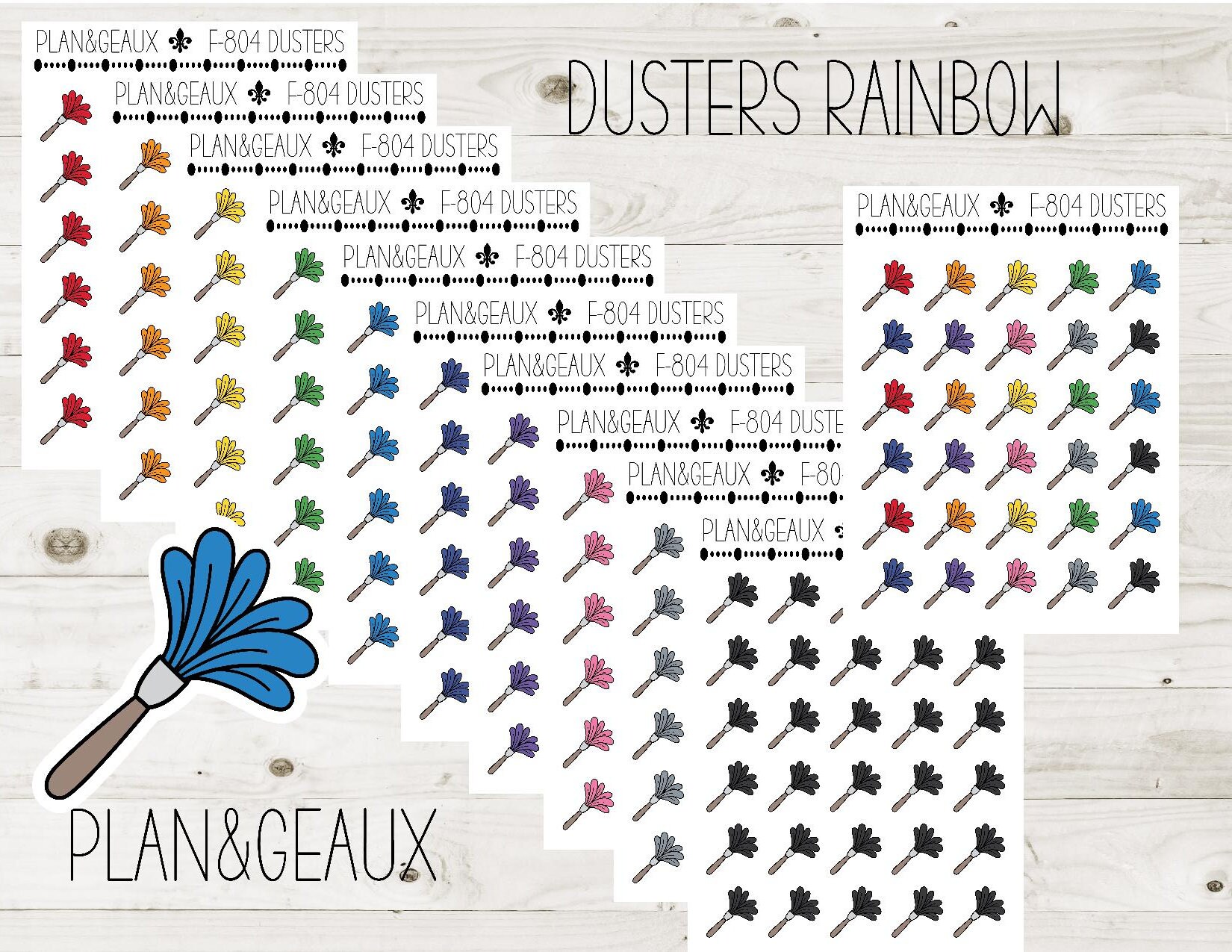 Dusters Stickers, Feather Dusters Stickers, Clean House Sticker ...