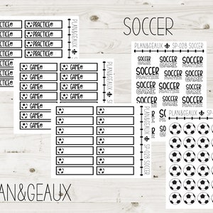 Soccer Planner Stickers, Soccer Practice, Soccer Game, Soccer Balls, Sports Stickers, Bullet Journal, Happy Planner, SPORTS-029