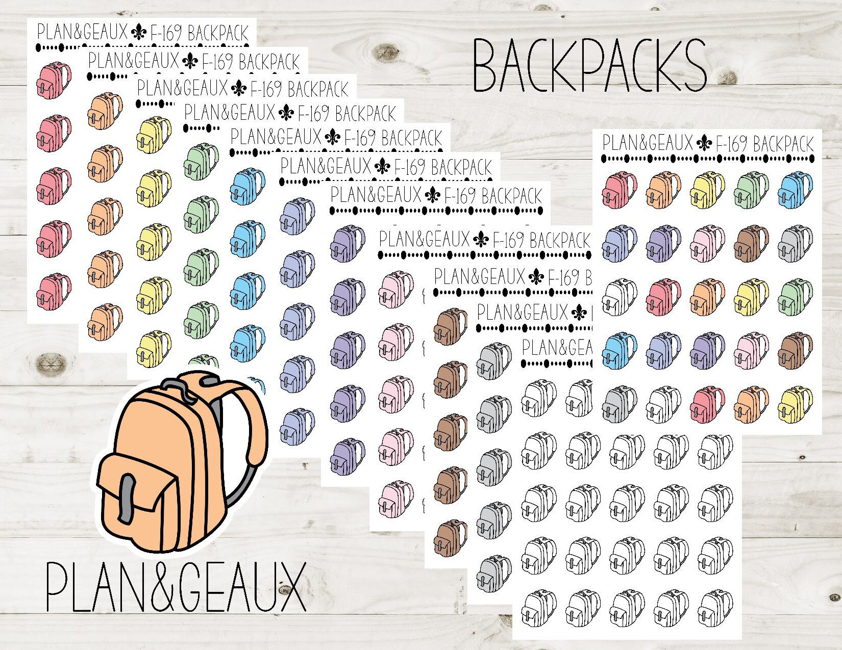 Backpack Stickers, School Backpack Stickers, School Sticker, Pastel ...
