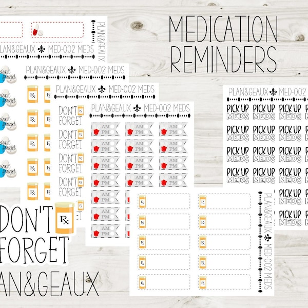 Medication Guide Sticker Medication Stickers - Etsy