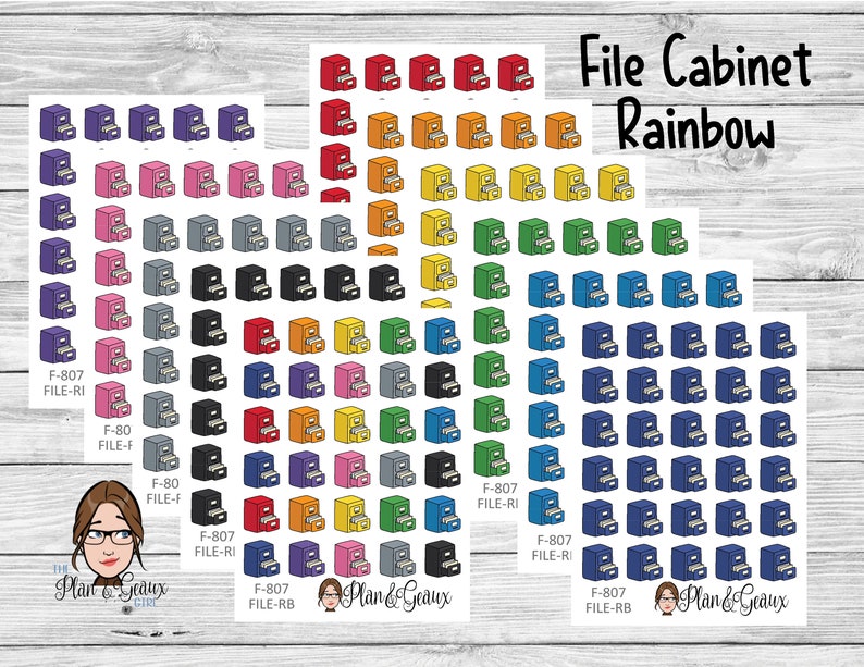 Filing Stickers File Stickers Organize Sticker Etsy