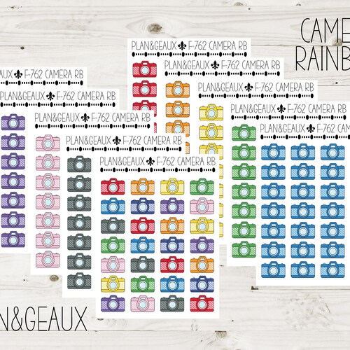 Camera Planner Stickers Photography Stickers Photoshoot - Etsy