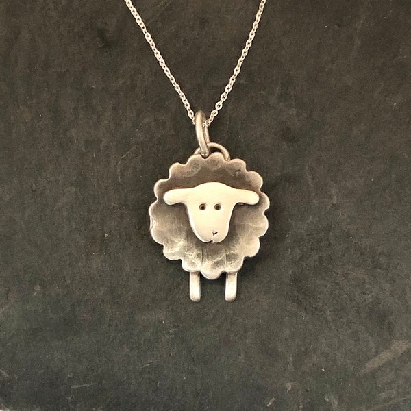 Collier mouton, pendentif mouton, bijoux mouton en argent sterling, breloque mouton mignon