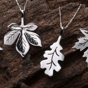 Maple Leaf Necklace Silver Leaf Necklace Maple Jewellery image 2