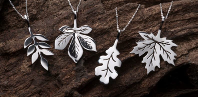 Maple Leaf Necklace Silver Leaf Necklace Maple Jewellery image 2