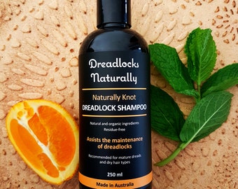 NATURALLY KNOT Dreadlock Shampoo by Dreadlocks Naturally - organic shampoo, residue free, VEGAN