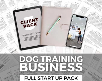 Komplettes Hundetrainer Business Kit | Kunden-Onboarding-Formulare, Trainingsübungen, Handouts, Tracker & Ressourcen | Welpe + 1:1 Trainingsgeräte