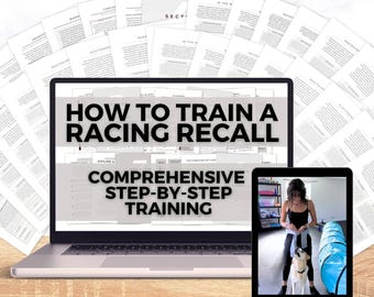 Programa de entrenamiento para recordar carreras / Guía paso a paso de 28 días para cachorros y perros