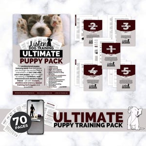 Puppy Training Pack | Puppy Training Course From 8 Weeks | Crate Training, Toilet Training, Socialisation, Lead Walking, Recall & More