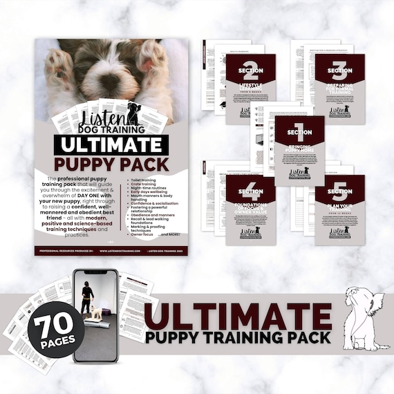 Puppy Training Pack Puppy Training Course From Weeks Crate Training,  Toilet Training, Socialisation, Lead Walking, Recall More