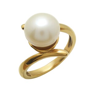 Freshwater Pearl Ring, Statement Ring, White Pearl Ring, Pearl Jewelry, 925 Sterling Silver Ring, Art Deco Ring, Gift For Her