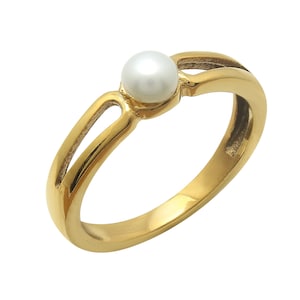 Natural Freshwater Pearl Ring, Dainty Pearl Ring, Engagement Ring, 925 Sterling Pearl Ring, Stacking Ring, Promise Rig, Women Ring