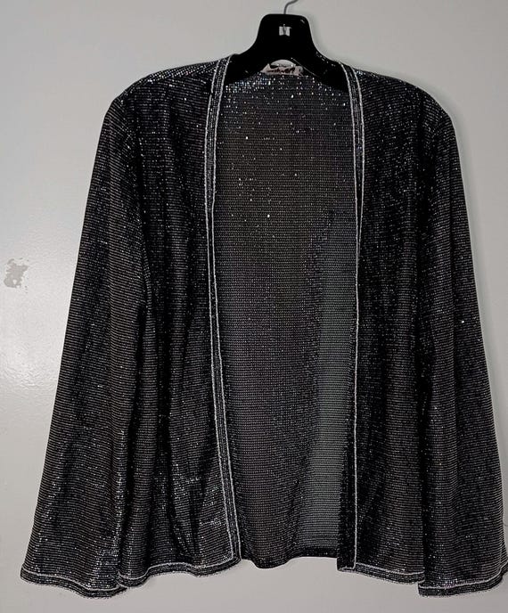 Vintage 60s Silver Lamé Cardigan Jacket - image 2