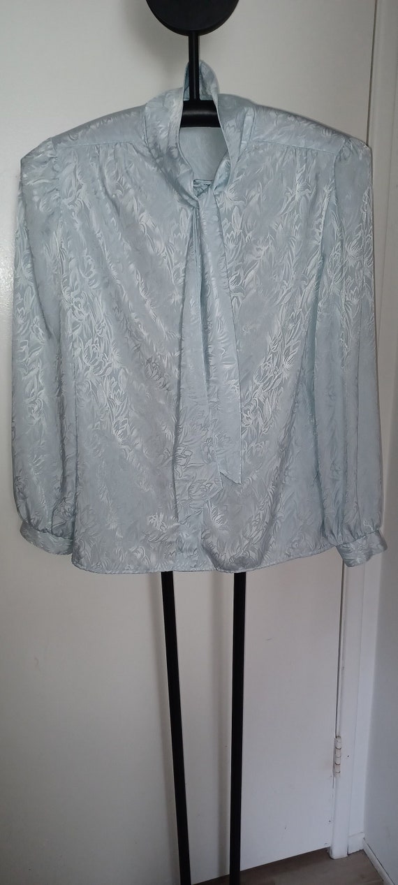 Vintage Icy Blue Tulip Blouse