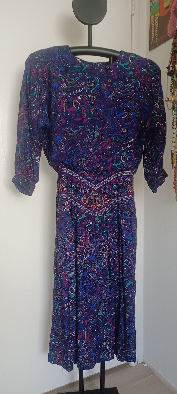 Vintage Paisley Psychedelic Dress