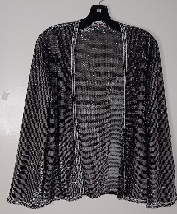 Vintage 60s Silver Lamé Cardigan Jacket