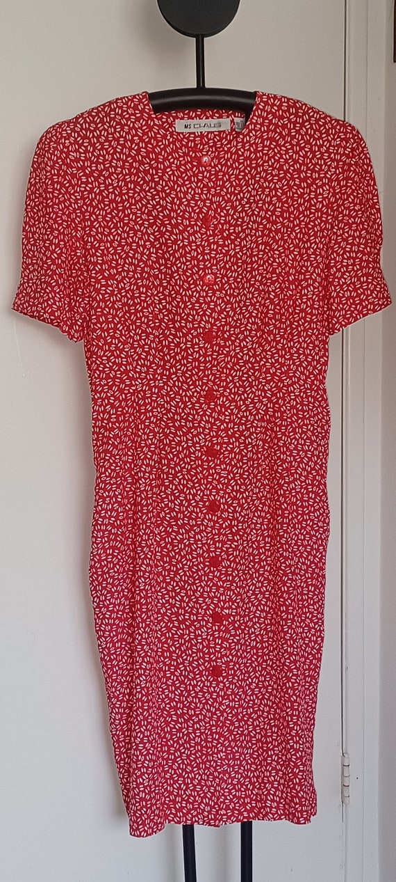 Vintage Red and White Frock