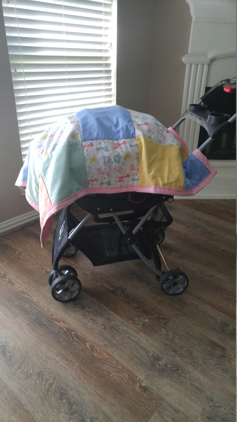 baby stroller cover baby shower gift baby quilt pastel baby blanket crib blanket nursery playmat baby blankets baby Zoo baby shower
