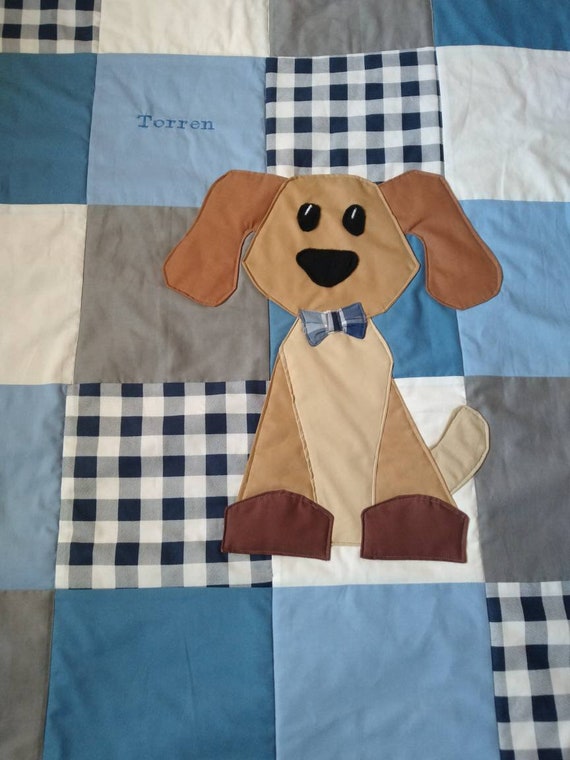 Baby Blanket Baby Boy Blanket Personalized Puppy Baby Blanket