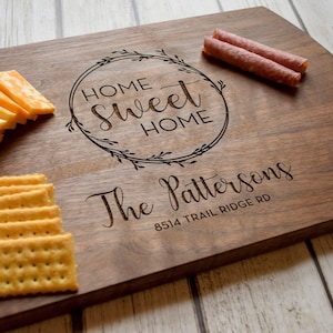 Personalized Wood Cutting Board, Real Estate Closing Gift