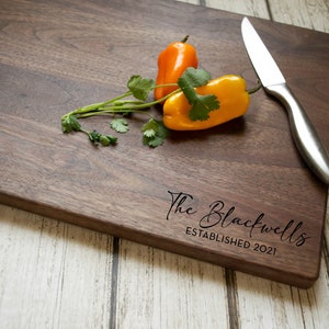 Wedding Gift, Engraved Cutting Board, Engagement Gift, Gift for Couple, Personalized Wedding Gift, Personalized Cutting Board, Unique Gift image 1