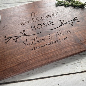 Real Estate Closing Gift, Housewarming Gift, New Home Gift, Personalized Cutting Board, Wood Cutting Board, Logo Advertising image 1