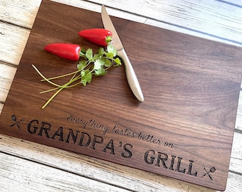 Father’s Day Cutting Board, Father’s Day Gift, Personalized Cutting Board, Grandpa Gift, Gift for Father, Gift for Grandfather, Barbeque BBQ