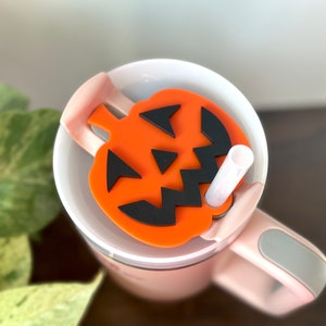 Pumpkin Halloween Tumbler Name Tag, 30 oz 40 oz Tumbler Plate Topper, Tumbler Lid Tag, Custom Tumbler Tag, Acrylic Name Tag