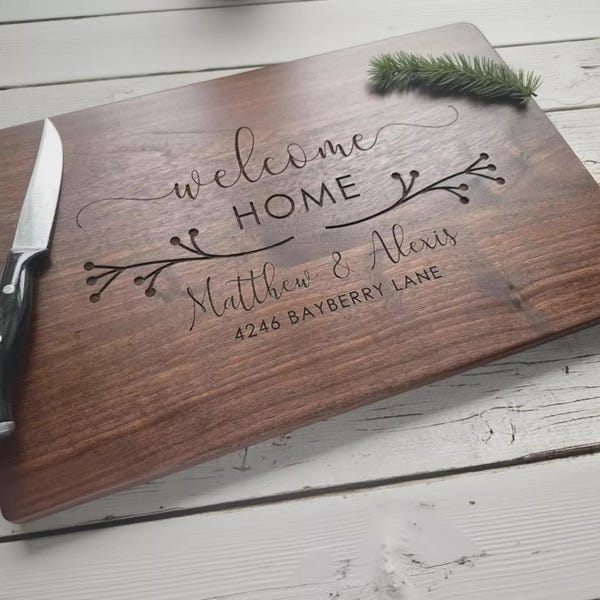Tabla de cortar de madera personalizada, tabla de embutidos grabada a medida