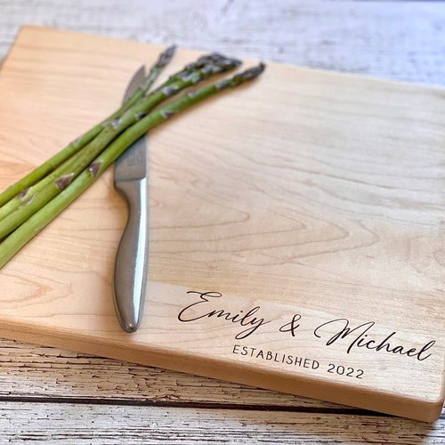 Custom Engraved Cutting Board for Wedding Gift. Personalized Etsy