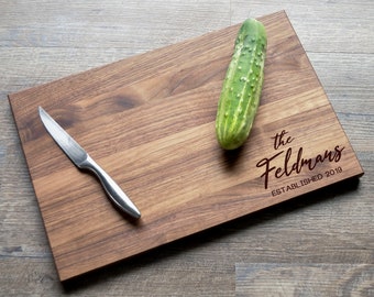 Personalized Cutting Board - Engraved Cutting Board, Custom Cutting Board, Wedding Gift, Housewarming Gift, Anniversary Gift, Engagement