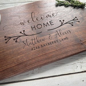 Housewarming Gift, Real Estate Closing Gift, New Home Gift, Personalized Cutting Board, Wood Cutting Board, Logo Advertising, Custom Gift