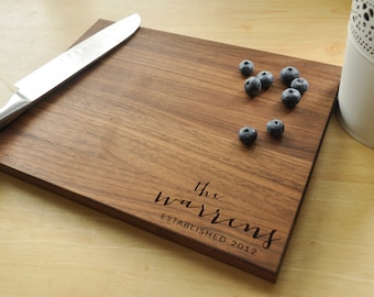 Personalized Cutting Board - Engraved Cutting Board, Charcuterie Board, Wedding Gift, Housewarming Gift, Anniversary Gift, Engagement