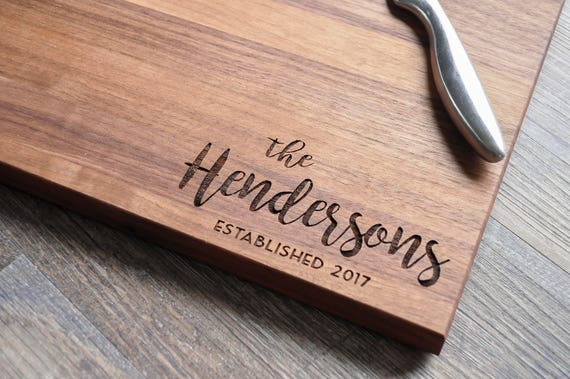 Personalized Cutting Board - Engraved Cutting Board, Custom Cutting Board,  Wedding Gift, Housewarming Gift, Anniversary Gift, Engagement T2