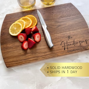 Personalized Cutting Board - Engraved Cutting Board, Charcuterie Board, Wedding Gift, Housewarming Gift, Anniversary Gift, Engagement