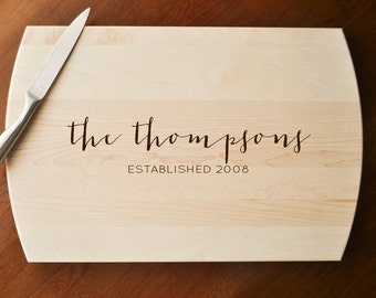 Custom Cutting Board - Engraved Cutting Board, Personalized Cutting Board, Wedding Gift, Housewarming Gift, Anniversary Gift, Engagement