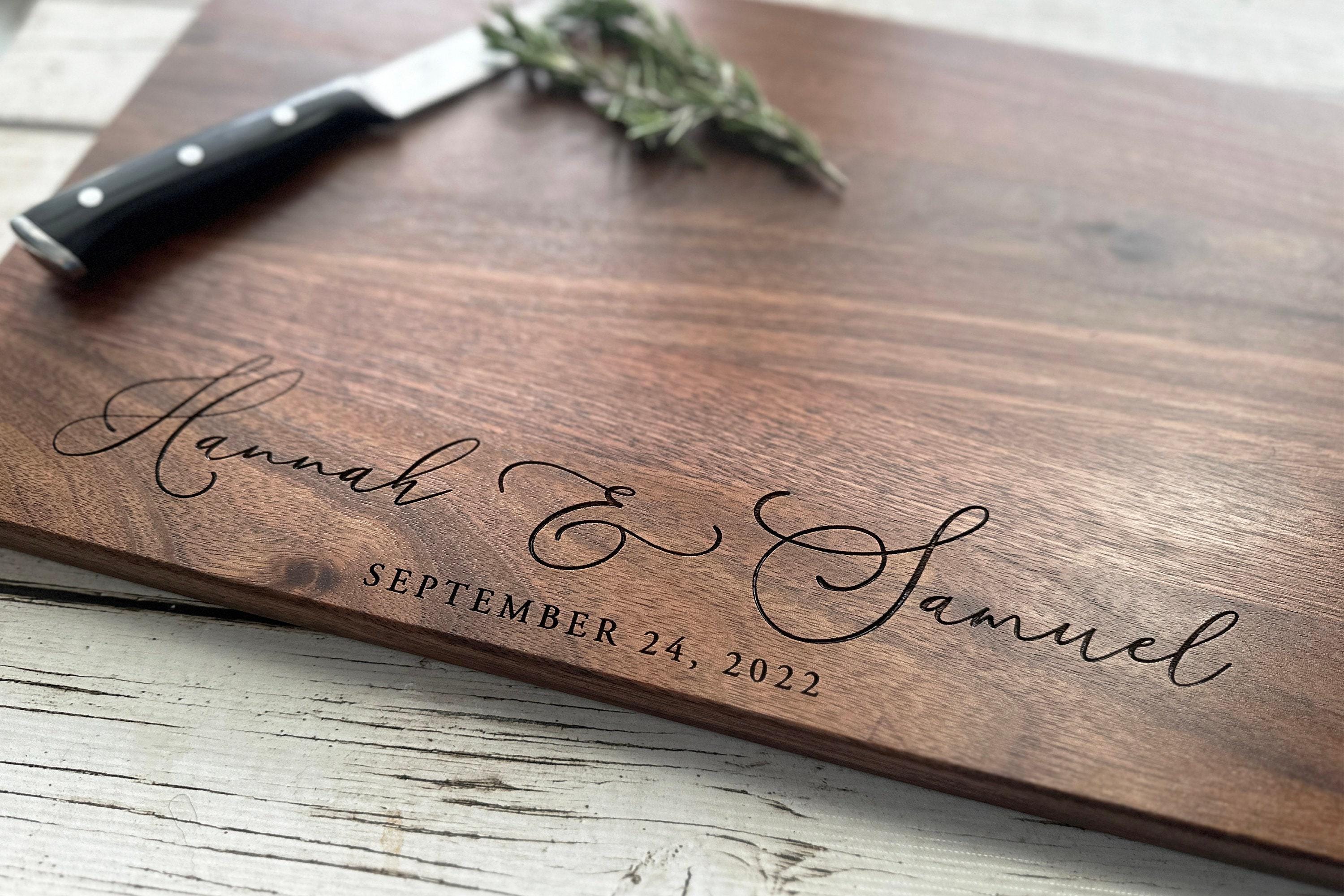 Personalized Cutting Board - Engraved Cutting Board, Charcuterie Board, Wedding Gift, Housewarming Gift, Anniversary Gift, Engagement