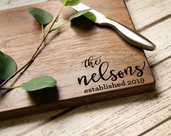 Personalized Cutting Board - Engraved Cutting Board, Charcuterie Board, Wedding Gift, Housewarming Gift, Anniversary Gift, Engagement