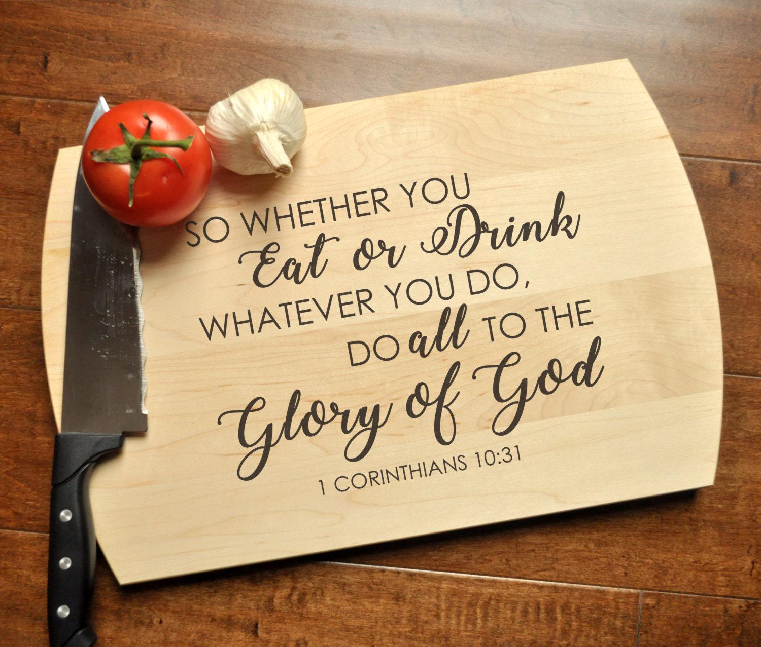 Do All For The Glory Of God {Wooden Cutting Board} Do All For The Glory Of God {Wooden Cutting Board}