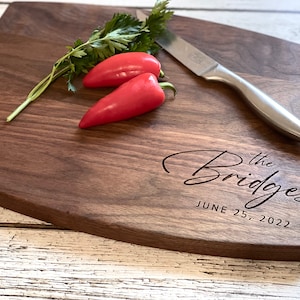 Custom Cutting Board, Personalized Cutting Board, Wedding Gift, Housew –  SayaBell Stamps