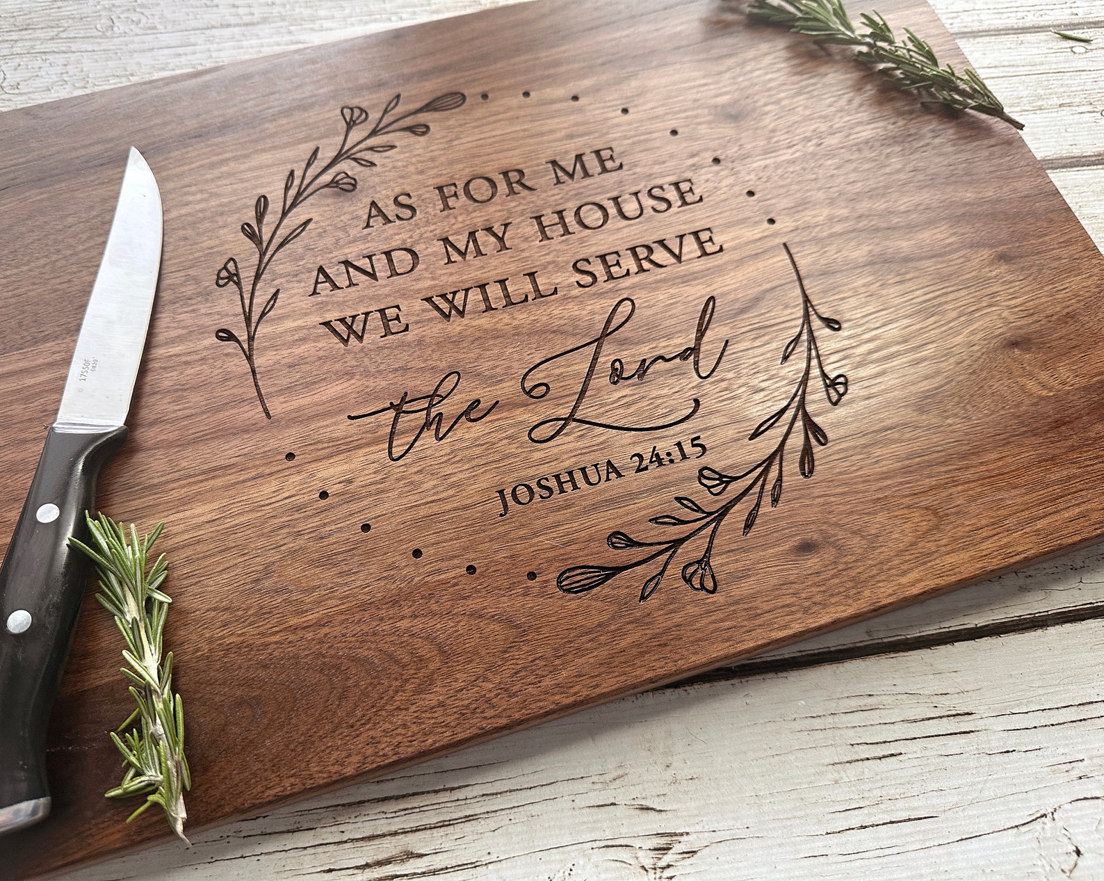 As For Me and My House We Will Serve the Lord Cutting Board