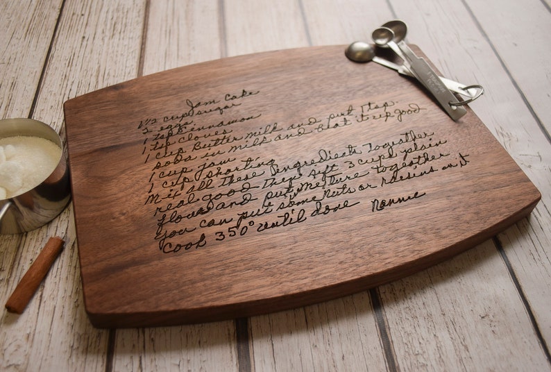 Handwritten Recipe Cutting Board Grandma's Handwriting Etsy